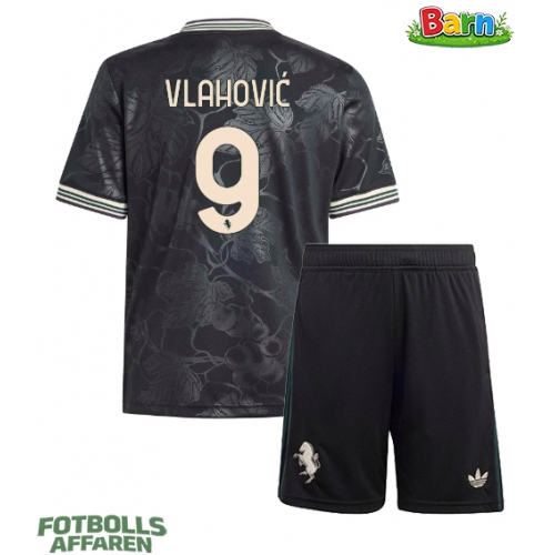 Juventus Dusan Vlahovic #9 Tredjeställ Barn 2025-26 Kortärmad (+ Korta byxor)